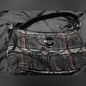 Coach Plaid Shoulder Bag Purse